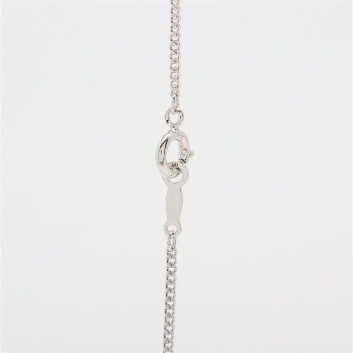 Mikimoto Pendant Sterling Silver and 18k Gold Mikimoto Ruby Pearl Necklace