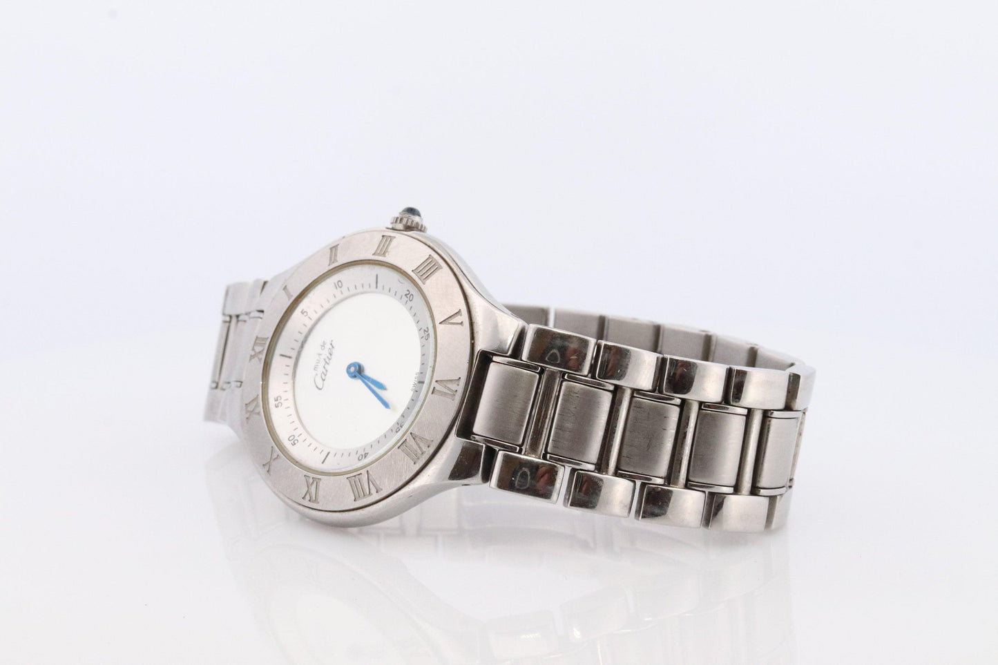 Genuine Cartier 1330 Watch. Must de Cartier 21 Stainless Steel Quartz Watch.