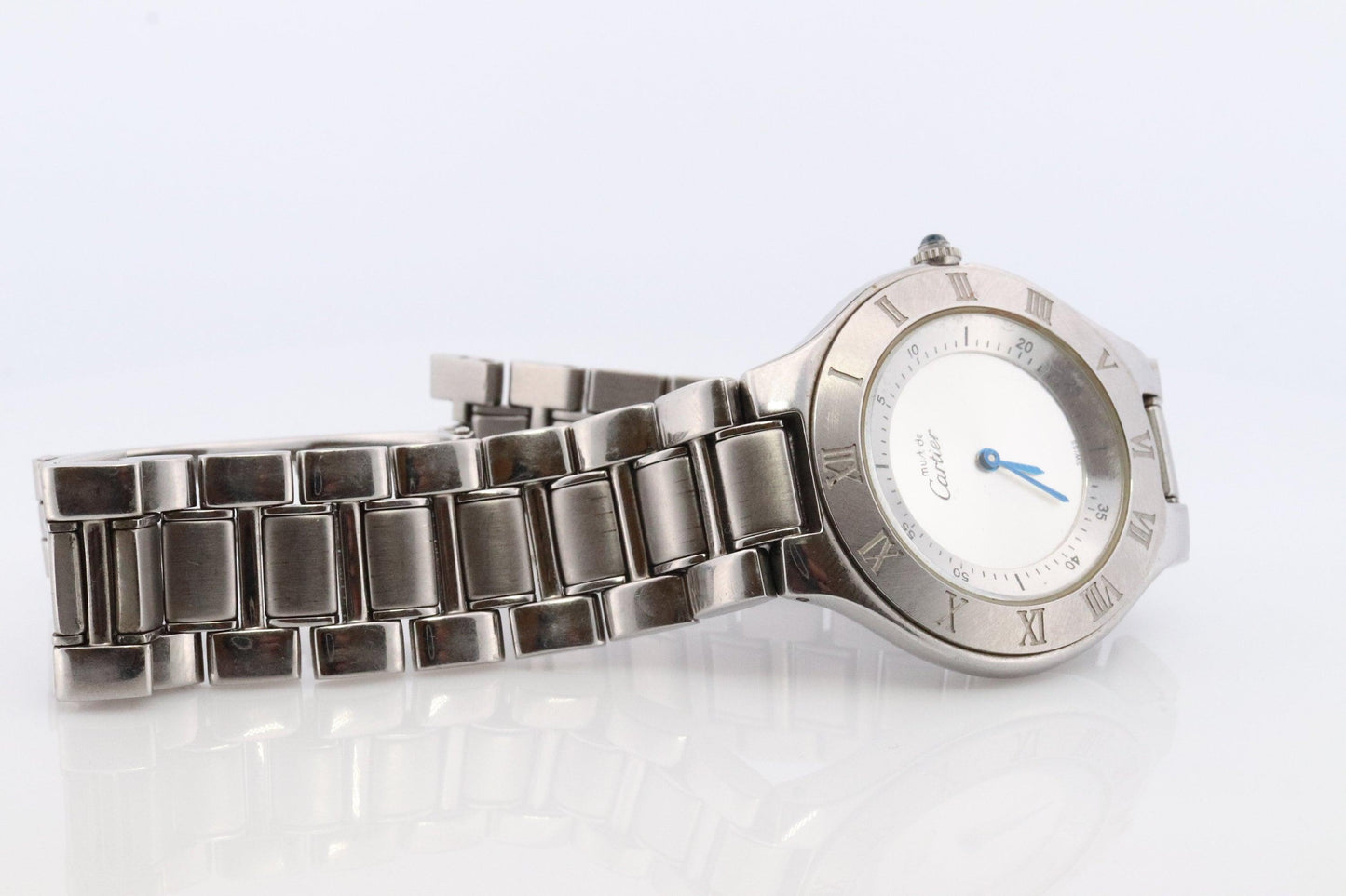 Genuine Cartier 1330 Watch. Must de Cartier 21 Stainless Steel Quartz Watch.