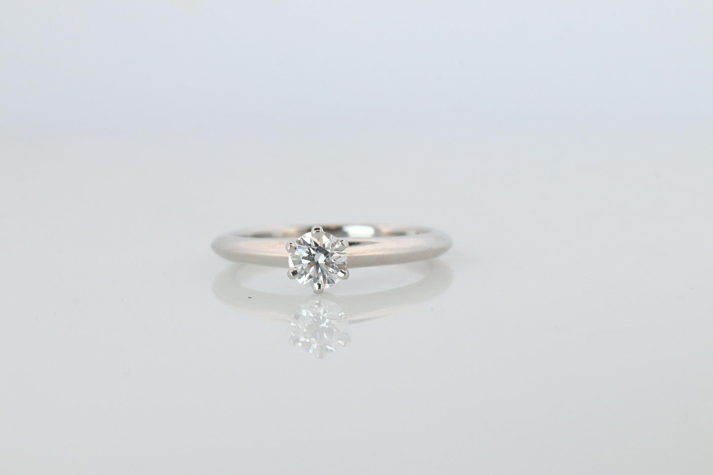 Certified Tiffany and Co Diamond Ring .26ct Tiffany Platinum Engagement ring
