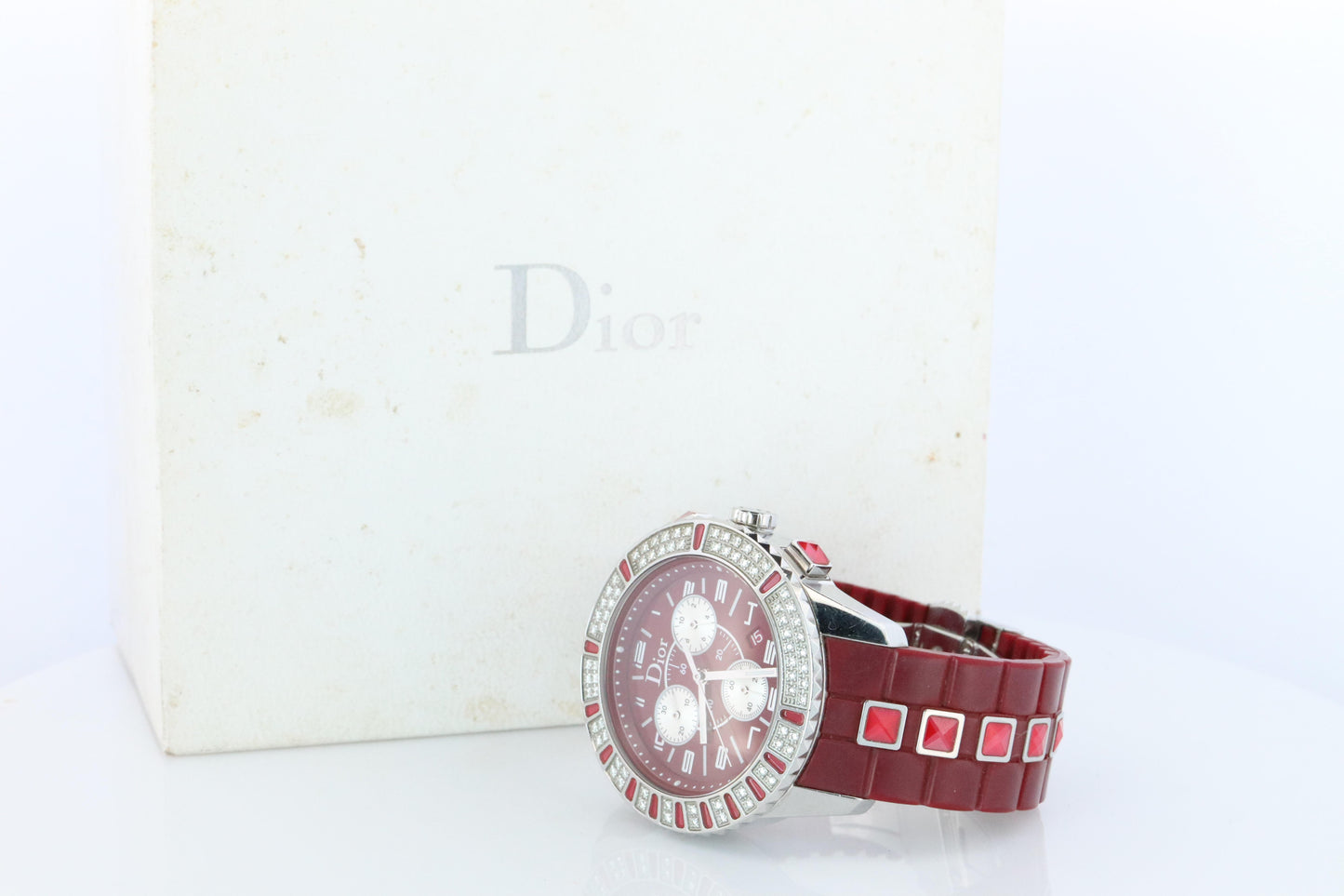 Genuine Dior Christal Chrono Watch Christian Dior CD11431BV Diamond and Sapphire