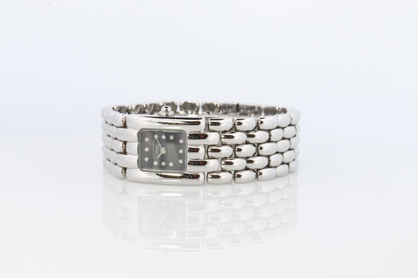 Chaumet Watch. Chaumet Khesis Diamond Dial steel bracelet ladies wristwatch