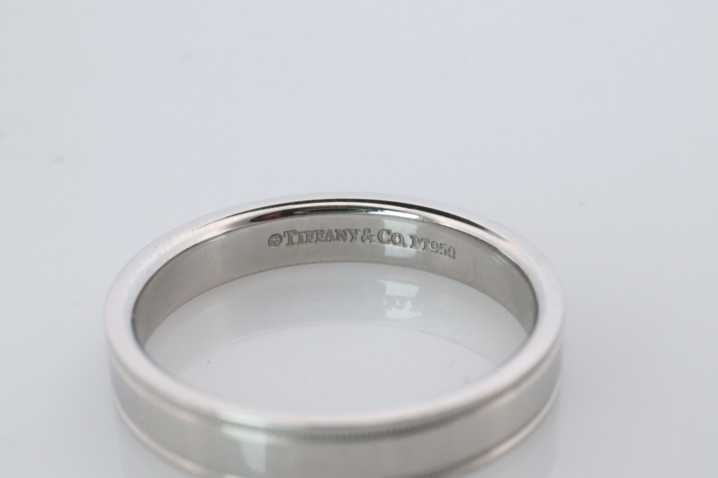 Tiffany and Co Authentic Ring. Tiffany Together Double Milgrain Platinum Band