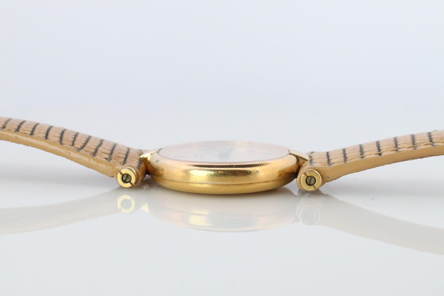 Genuine Cartier Watch. Must de Cartier Vendome 590004 Round Argent Arabic Face