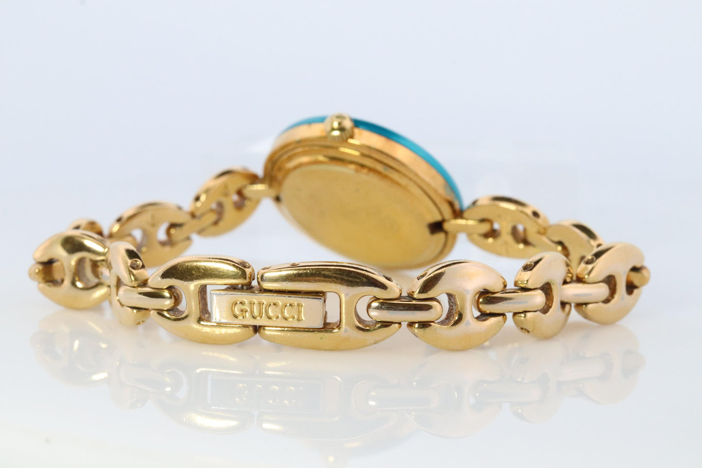 Vintage GUCCI Quartz 11/12.2 Watch Timepiece. Gucci Ladies Gold watch BOX