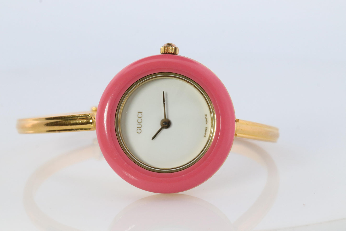 Vintage GUCCI Quartz 11/12.2 Watch. Gucci Ladies Bangle Interchange Bezel watch