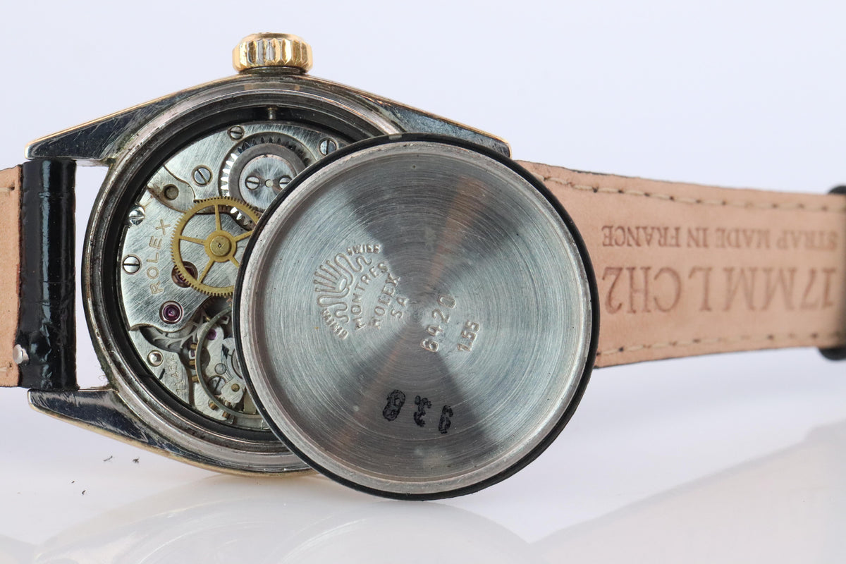 Vintage ROLEX Oyster Speedking. Rolex ref 6420. Gold Capped Mens Rolex.