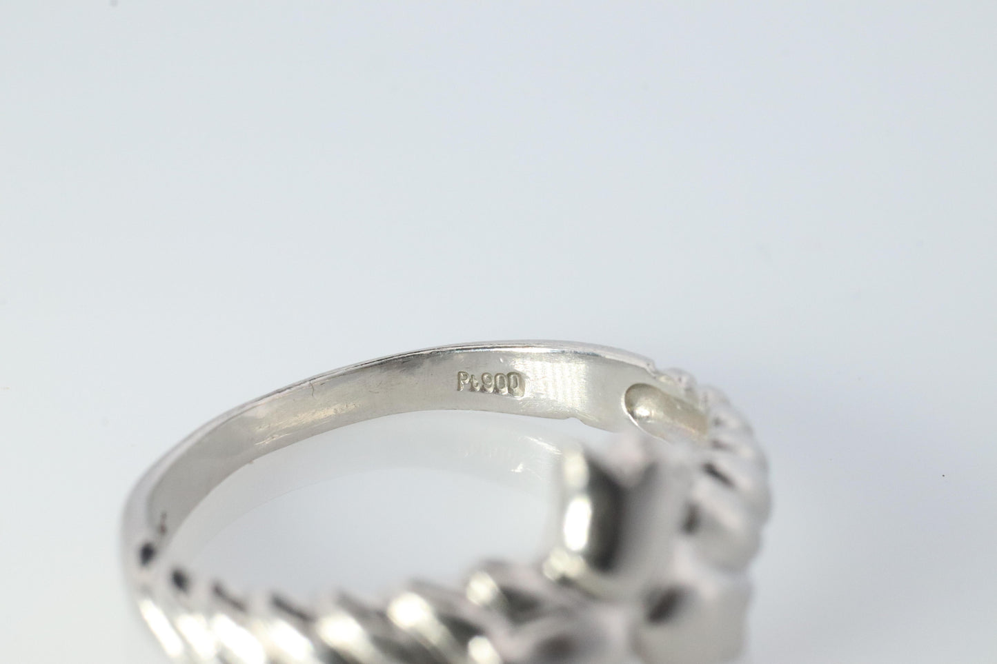 Dior ring. Christian Dior Platinum Pt900 Three Bell band. Minimalist ring