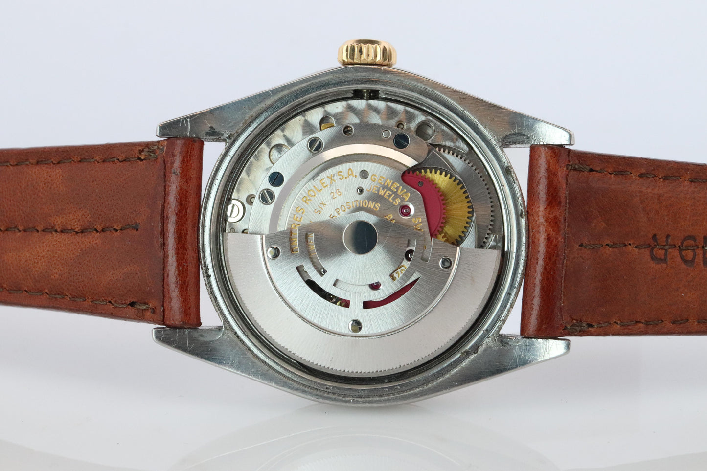 Genuine Rolex 1505 Watch. Rolex Oyster Perpetual Date 34mm Engine Turned Bezel