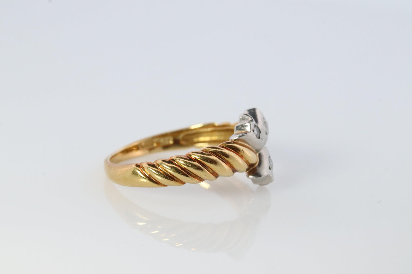 Dior ring. Christian Dior Diamond Platinum 18k Pt900 Three Bell band.