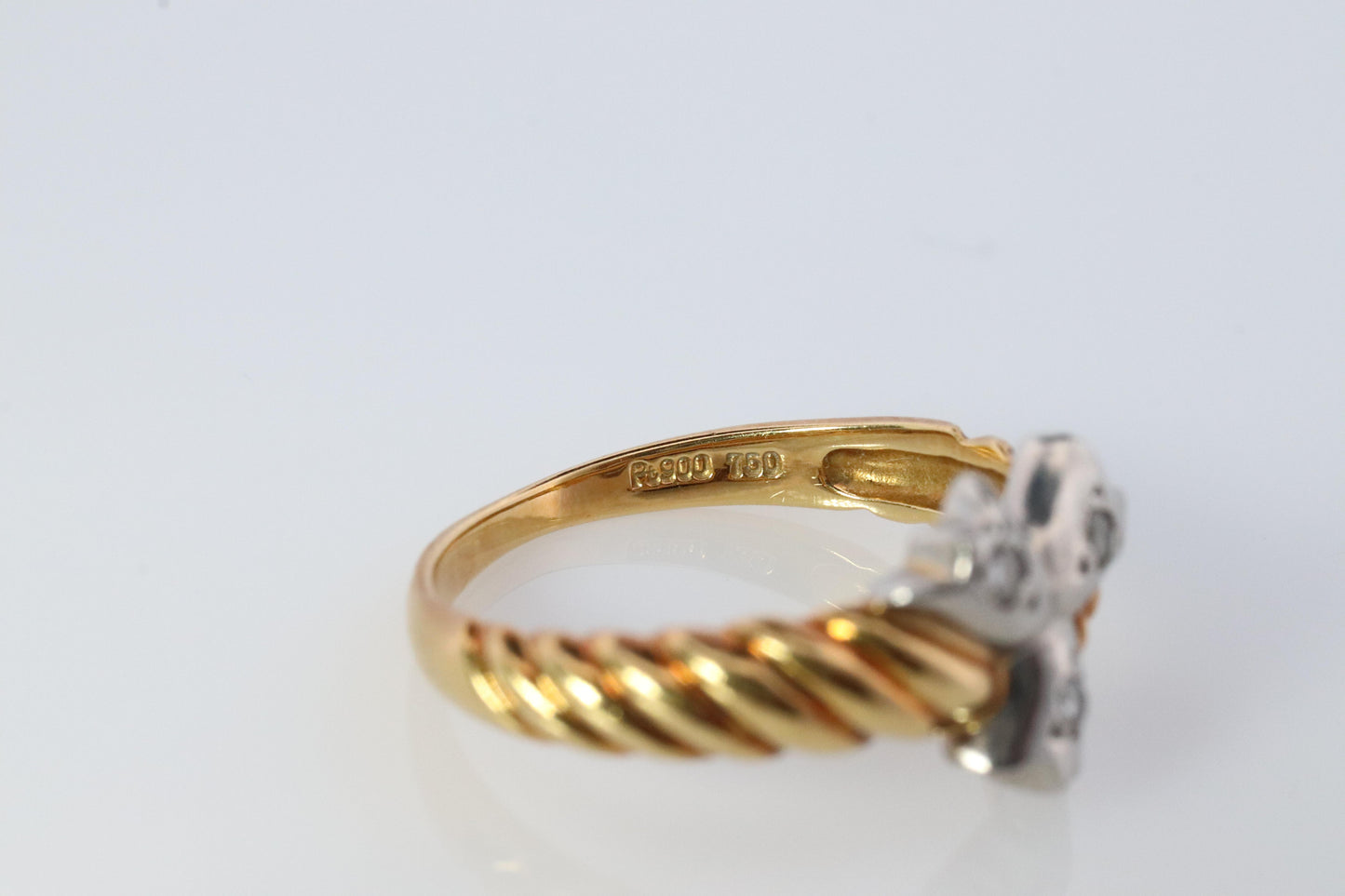 Dior ring. Christian Dior Diamond Platinum 18k Pt900 Three Bell band.