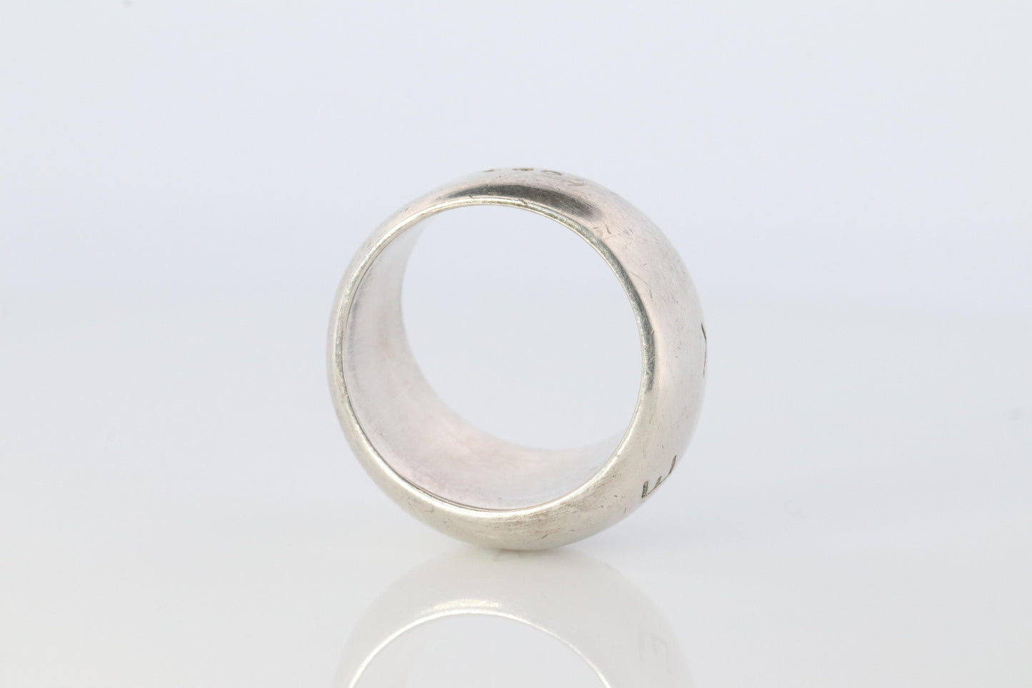 Chanel Ring. Genuine CHANEL Hoop Logo Letters Sterling Silver 925 Band