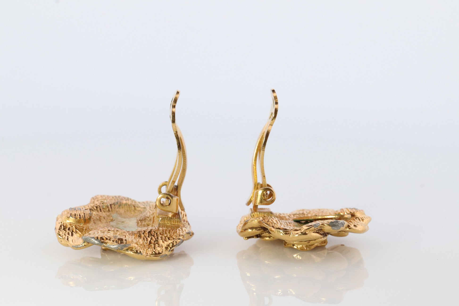 Chanel Earrings. Genuine CHANEL Enamel Camelia Flower Bloom Clip on earrings.