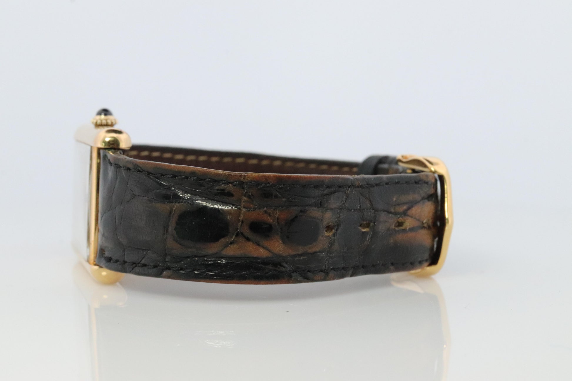 Vintage Must de Cartier Trinity Tank Watch. 925 Vermeil ARGENT Manual Tank.