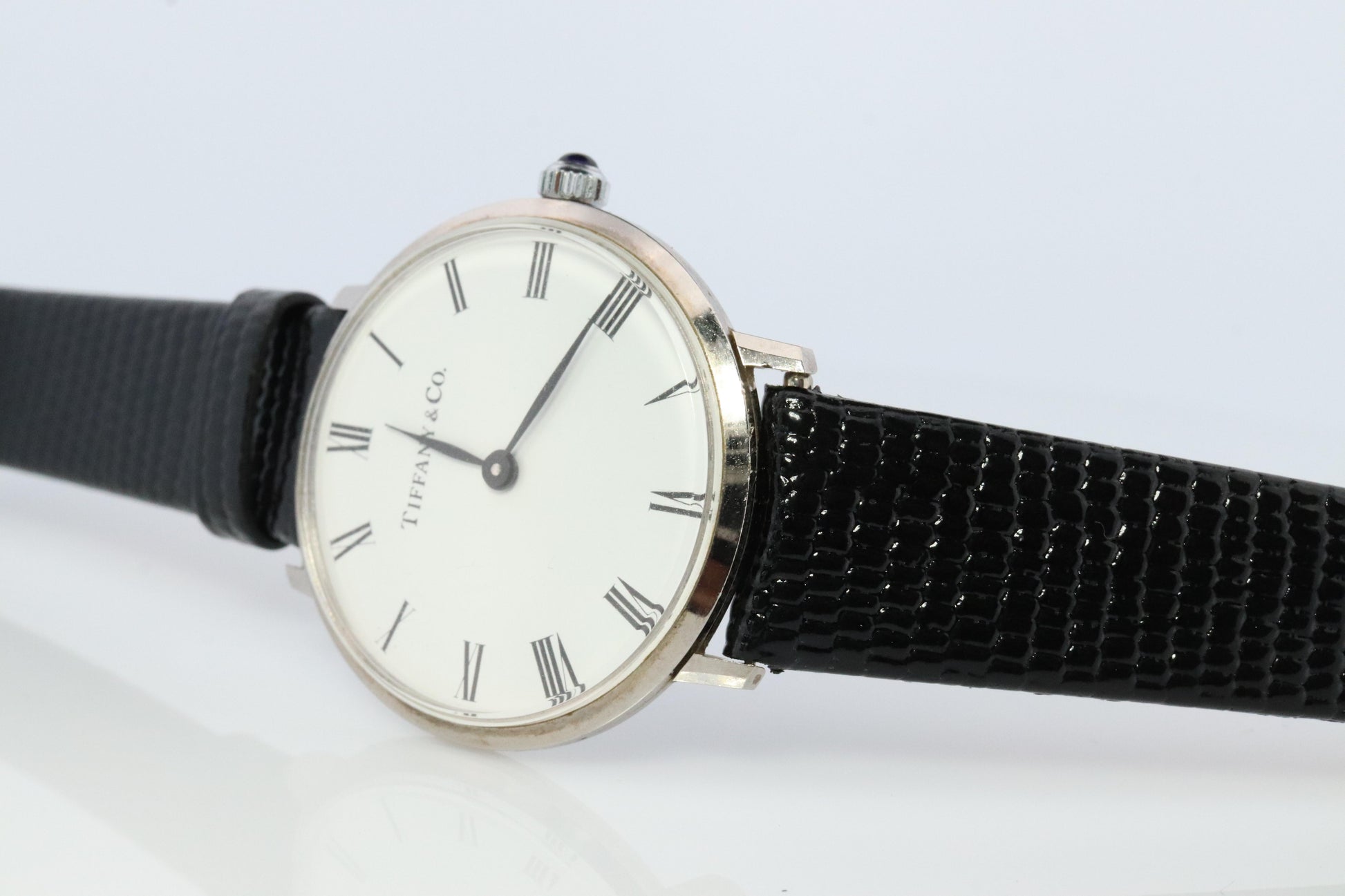 Tiffany and Co Watch. Round Full Manual Mechanical wristwatch. 1970s.