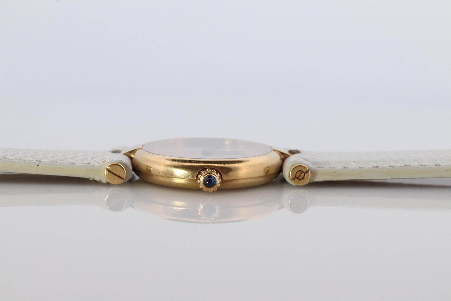 Cartier Watch Must de Cartier Vendome Round Argent Vermeil Trinity Tricolor Face