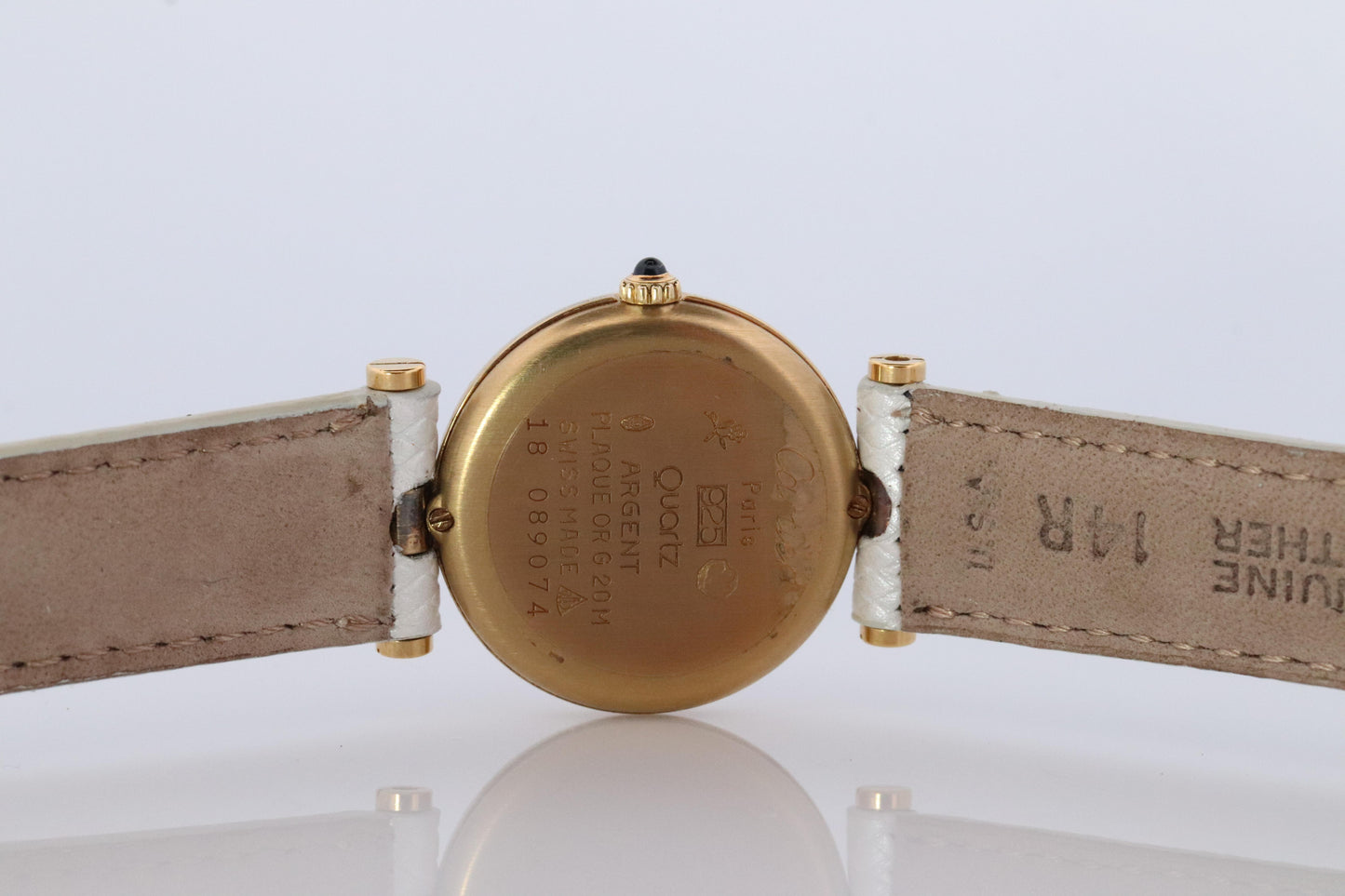 Cartier Watch Must de Cartier Vendome Round Argent Vermeil Trinity Tricolor Face