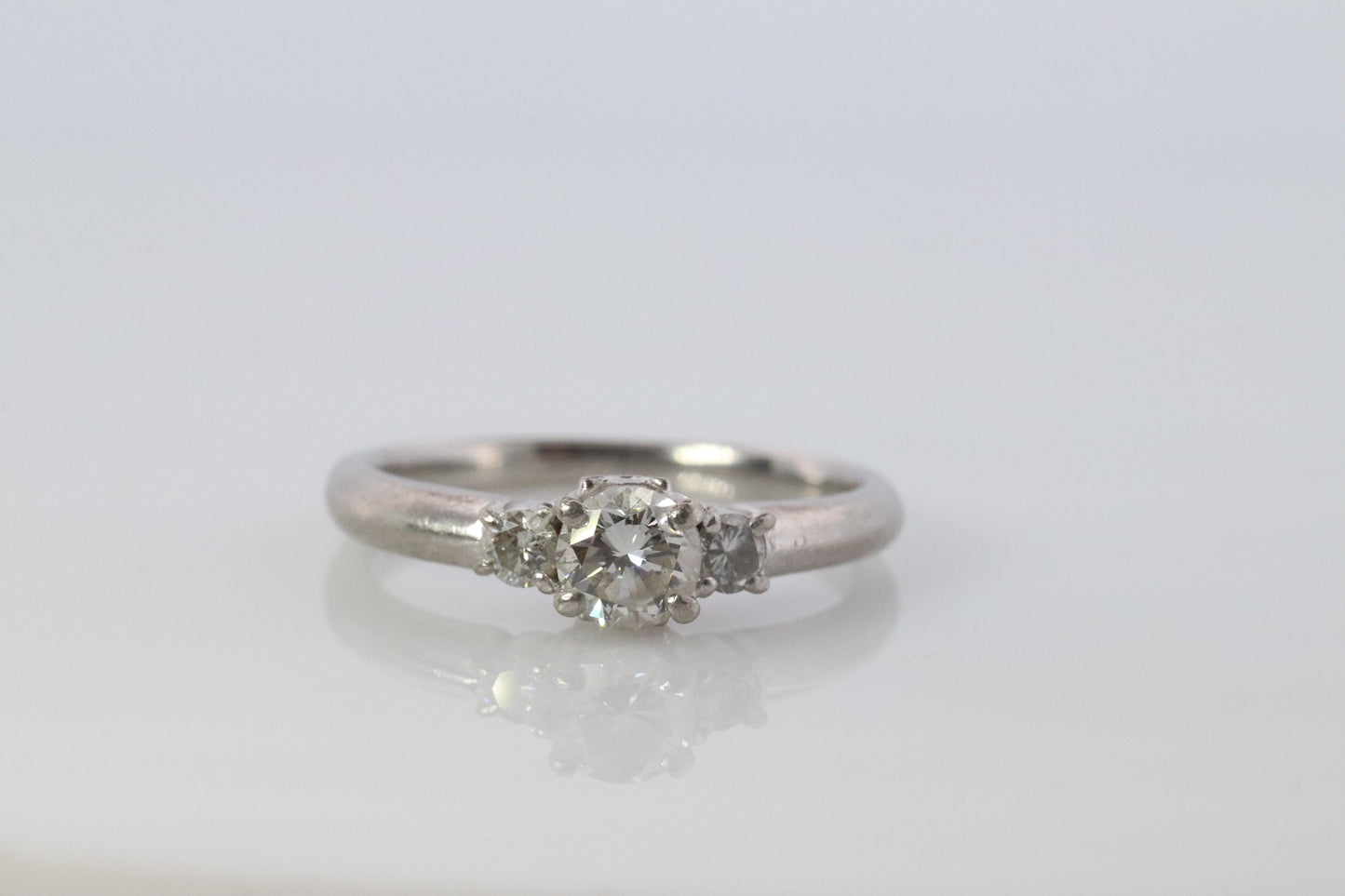 Celine Diamond Ring. Diamond Solitaire Engagement Pt900 Platinum band. Certified