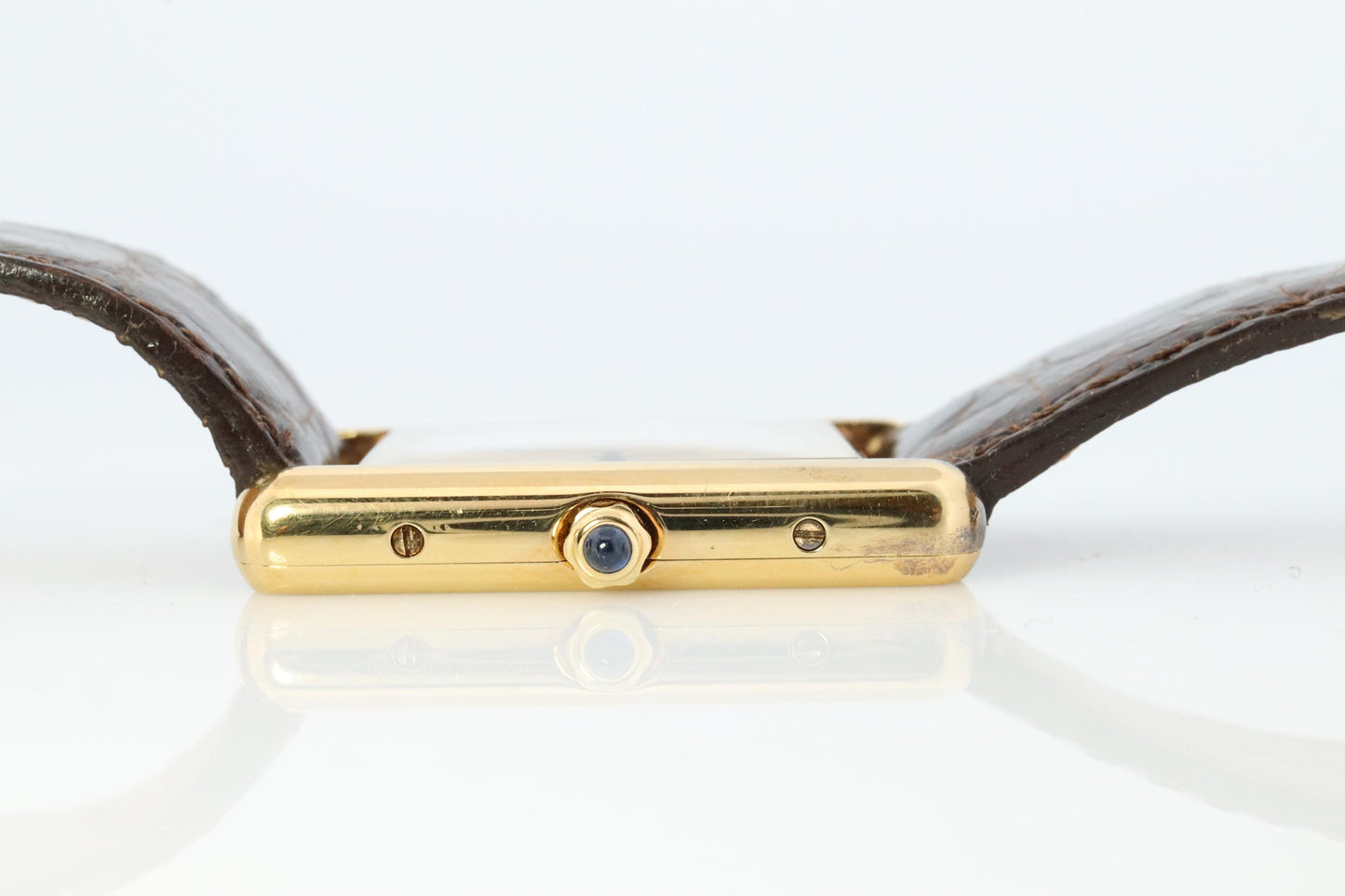 Vintage Must de Cartier Trinity Tank Watch. 925 Vermeil ARGENT Champagne Tank.