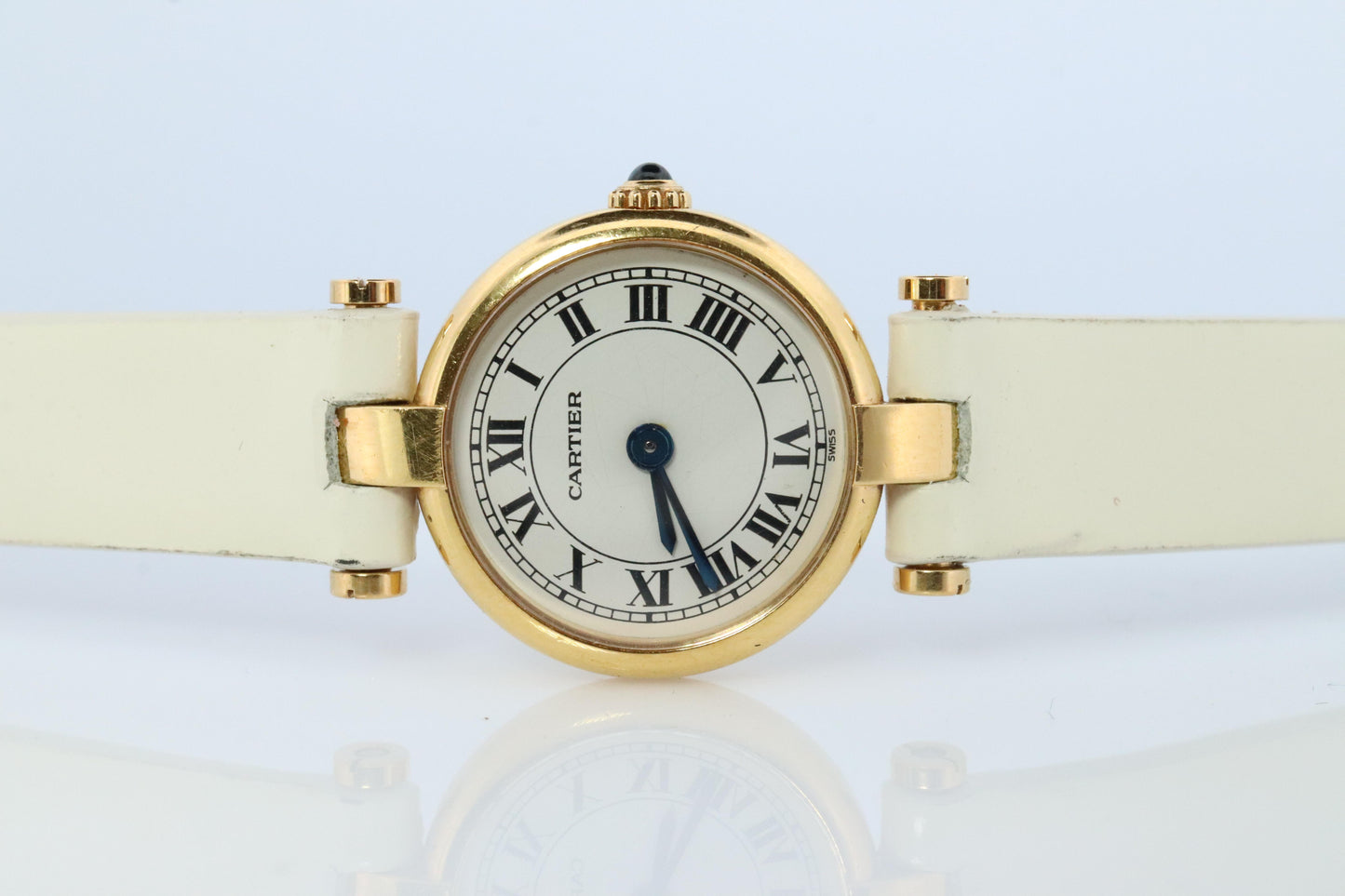 Genuine 18k Cartier Watch. 18k Gold Cartier Vendome 2163 Watch. CARTIER Mini