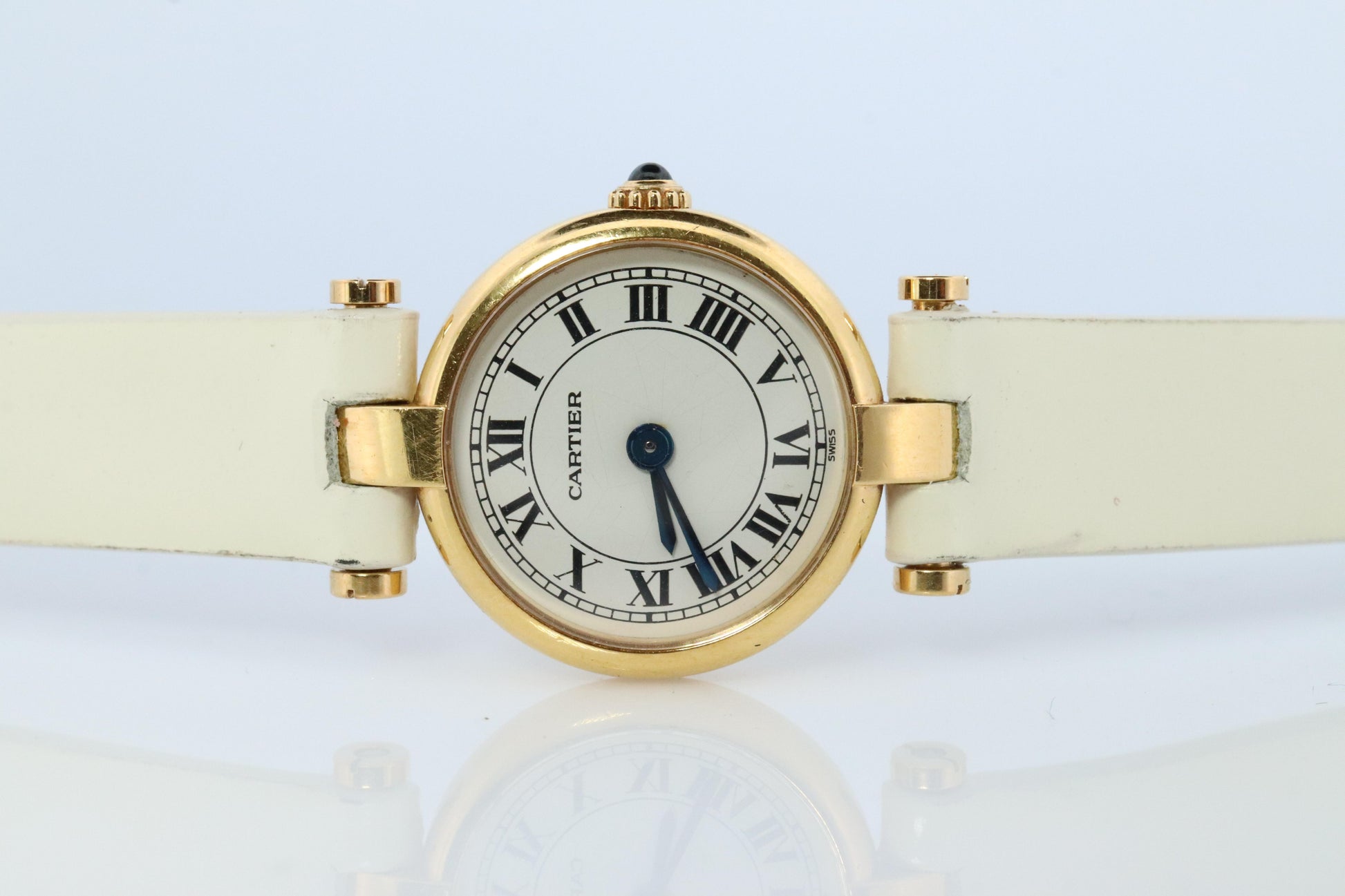 Genuine 18k Cartier Watch. 18k Gold Cartier Vendome 2163 Watch. CARTIER Mini