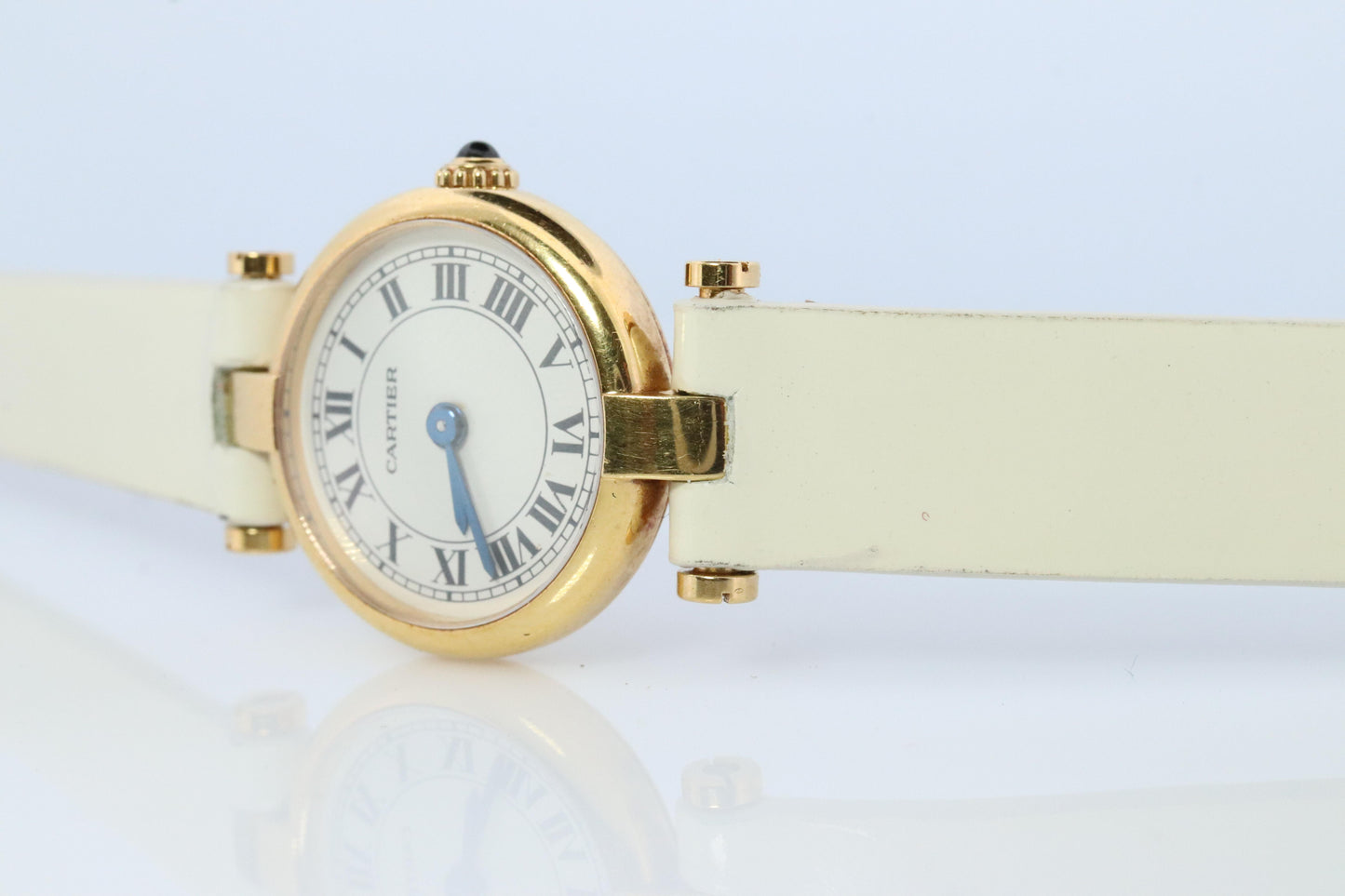 Genuine 18k Cartier Watch. 18k Gold Cartier Vendome 2163 Watch. CARTIER Mini