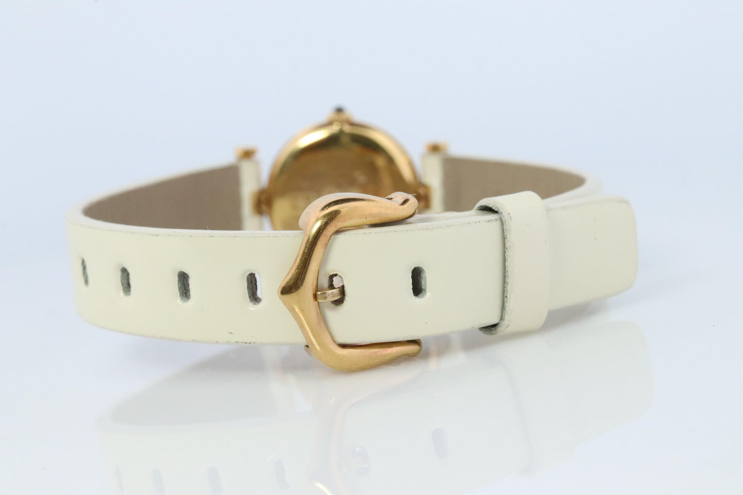 Genuine 18k Cartier Watch. 18k Gold Cartier Vendome 2163 Watch. CARTIER Mini