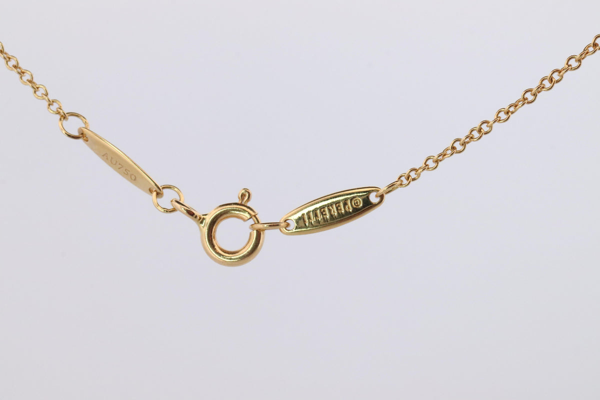 Vintage Tiffany Co Necklace Elsa Peretti Diamond by the Yard 0.10ct Solitaire 1P