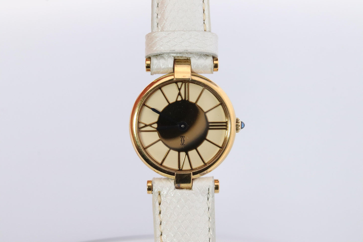 Cartier Watch. Must de Cartier Vendome Round Argent Vermeil 24mm Dial.