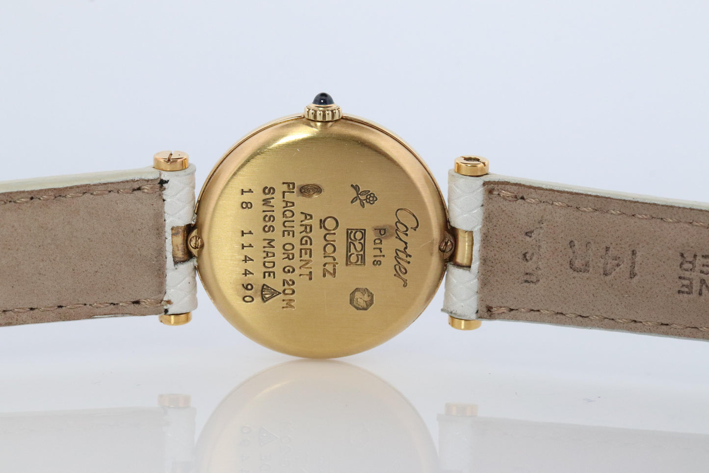 Cartier Watch. Must de Cartier Vendome Round Argent Vermeil 24mm Dial.