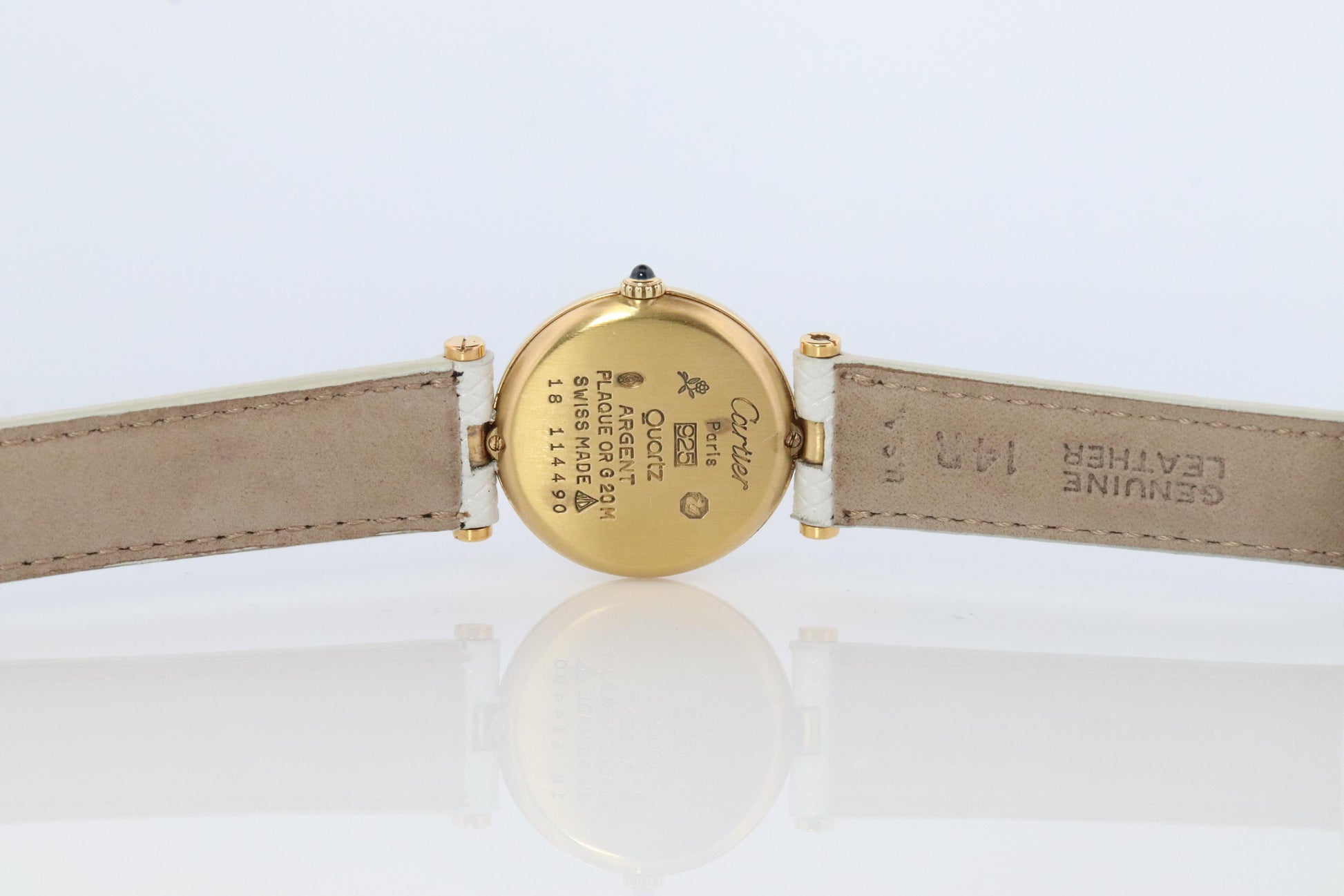 Cartier Watch. Must de Cartier Vendome Round Argent Vermeil 24mm Dial.