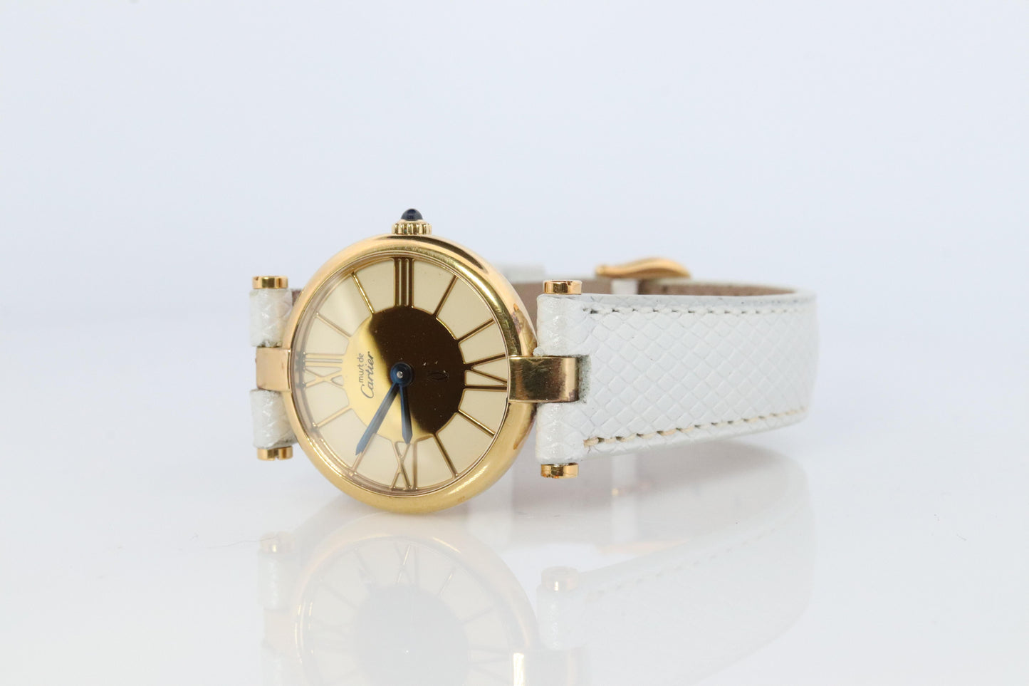 Cartier Watch. Must de Cartier Vendome Round Argent Vermeil 24mm Dial.
