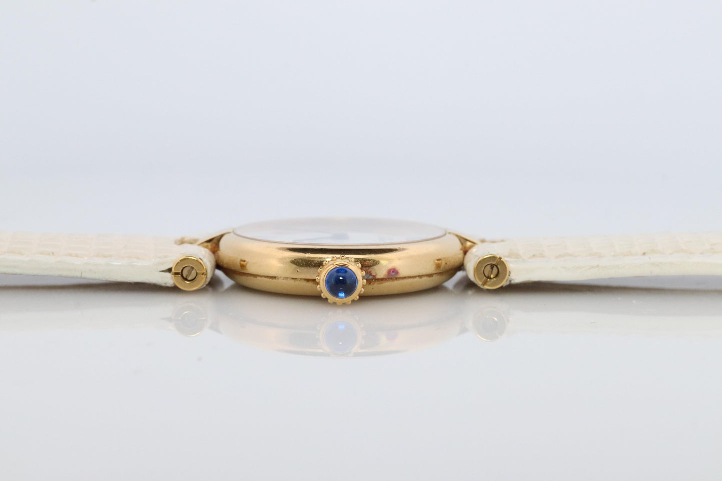 Genuine Cartier Watch. Must de Cartier Vendome Round Argent Vermeil Tricolor