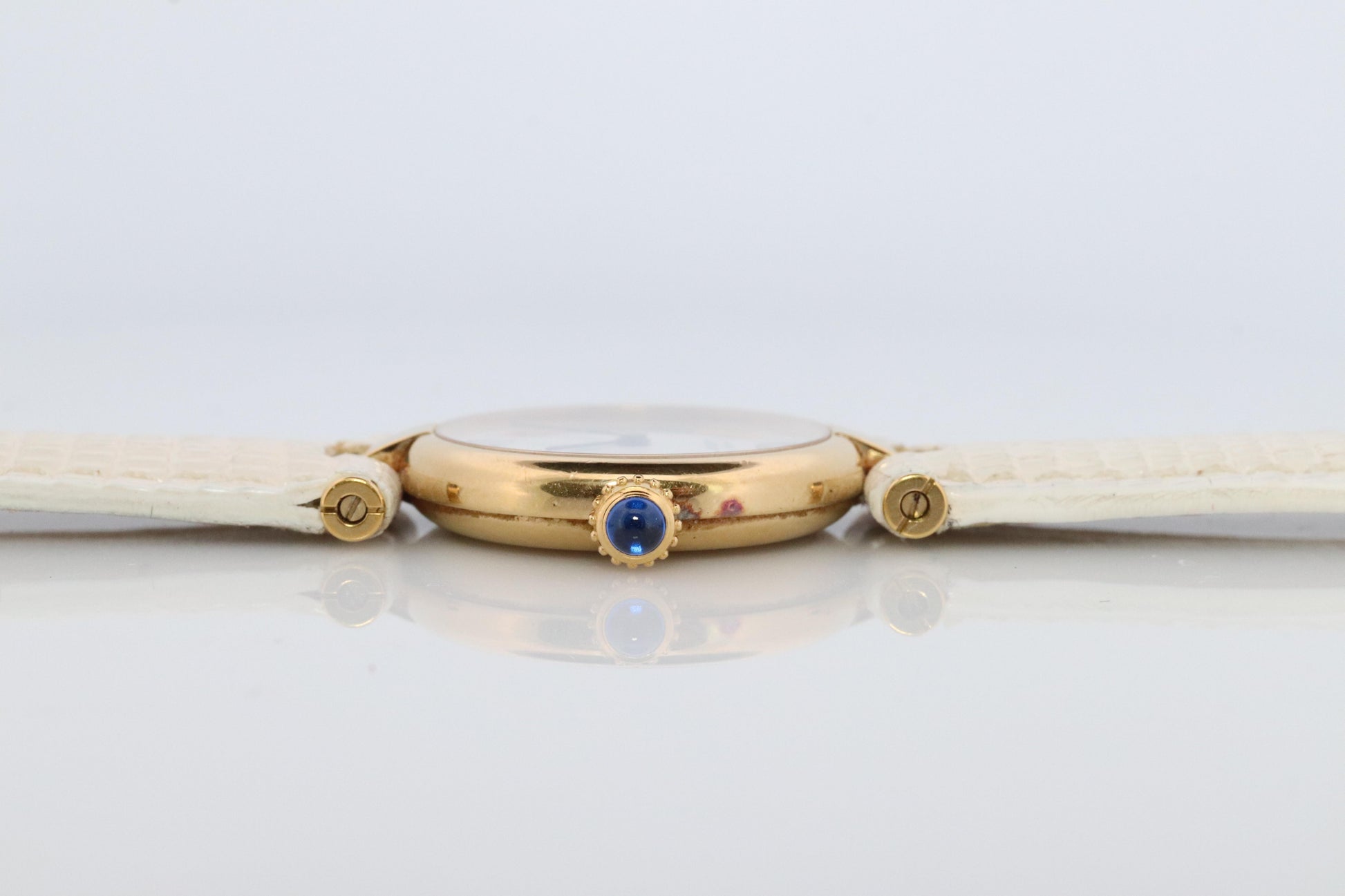 Genuine Cartier Watch. Must de Cartier Vendome Round Argent Vermeil Tricolor