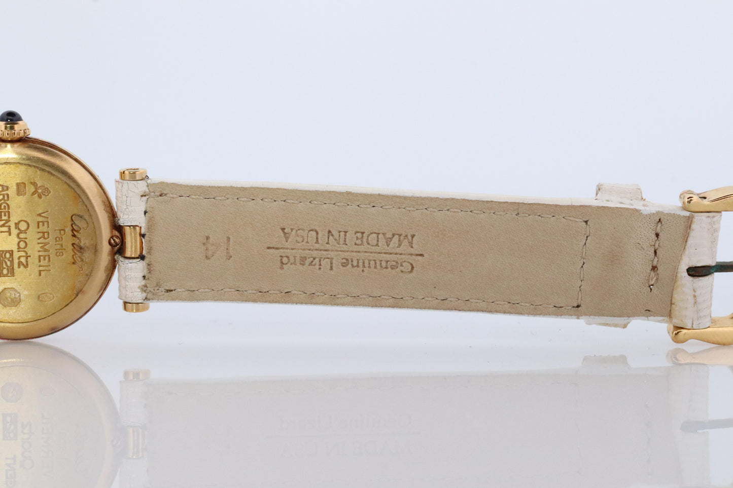 Genuine Cartier Watch. Must de Cartier Vendome Round Argent Vermeil Tricolor