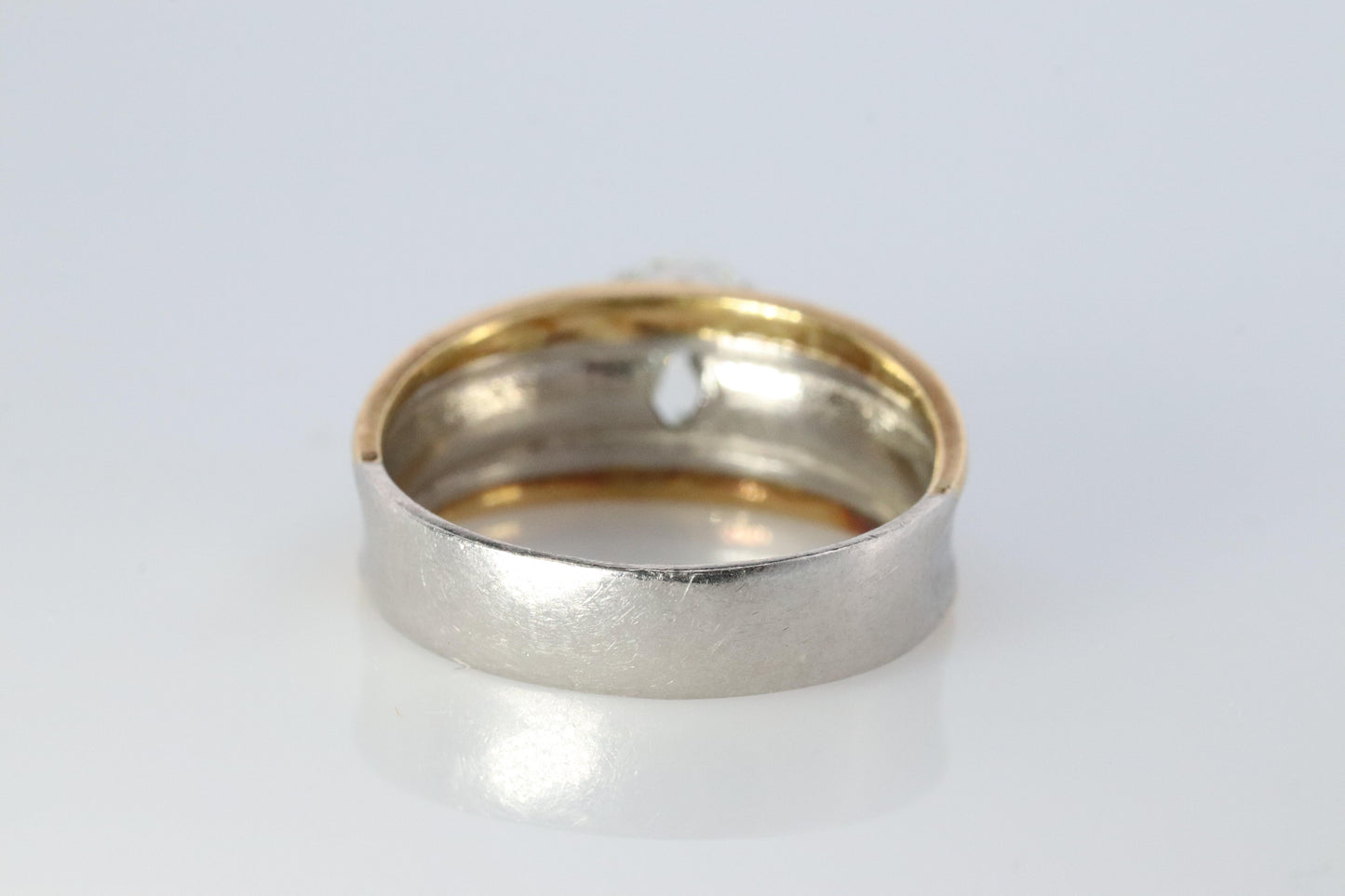 18k Gold LARGE Diamond Pear engagement ring. Platinum and 18k Diamond Solitaire
