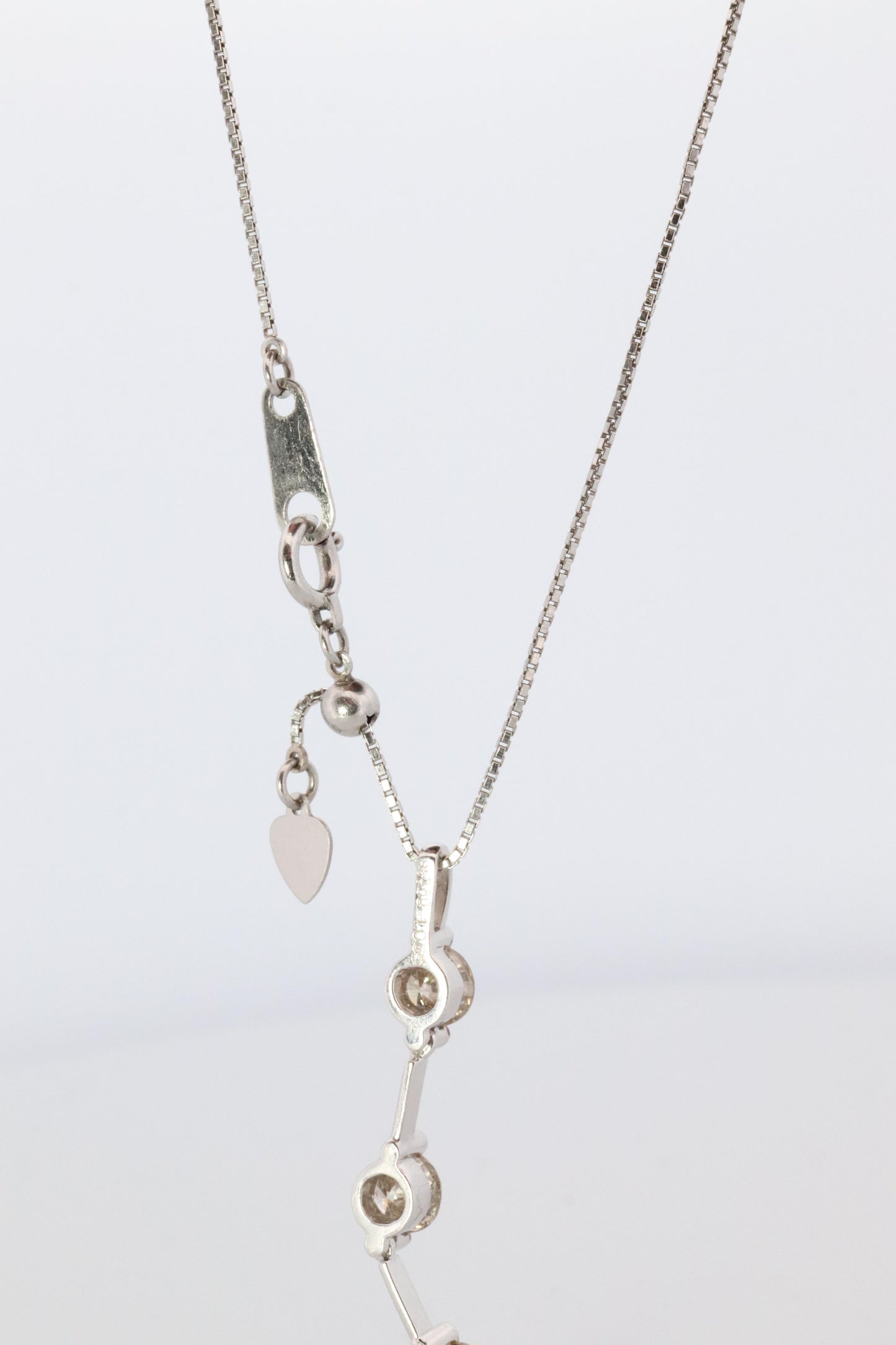 Diamond Dangle Journey pendant Platinum Pt900 diamond 1CTW Journey Necklace
