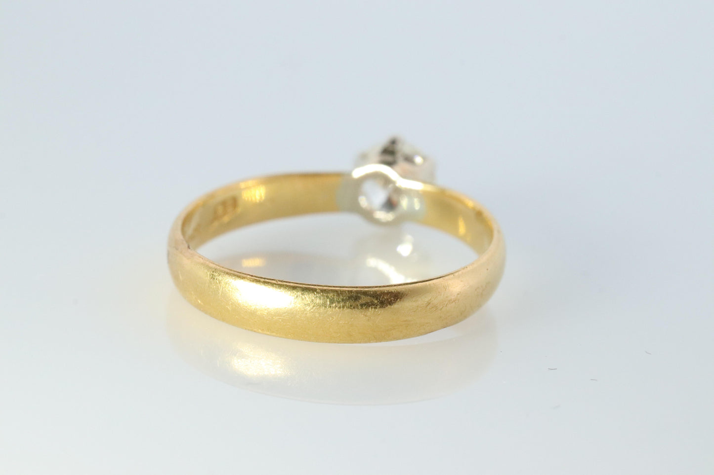 Antique 22k Tiffany and Co. Diamond solitaire. 1910s 1/2ct Diamond Tiffany Ring