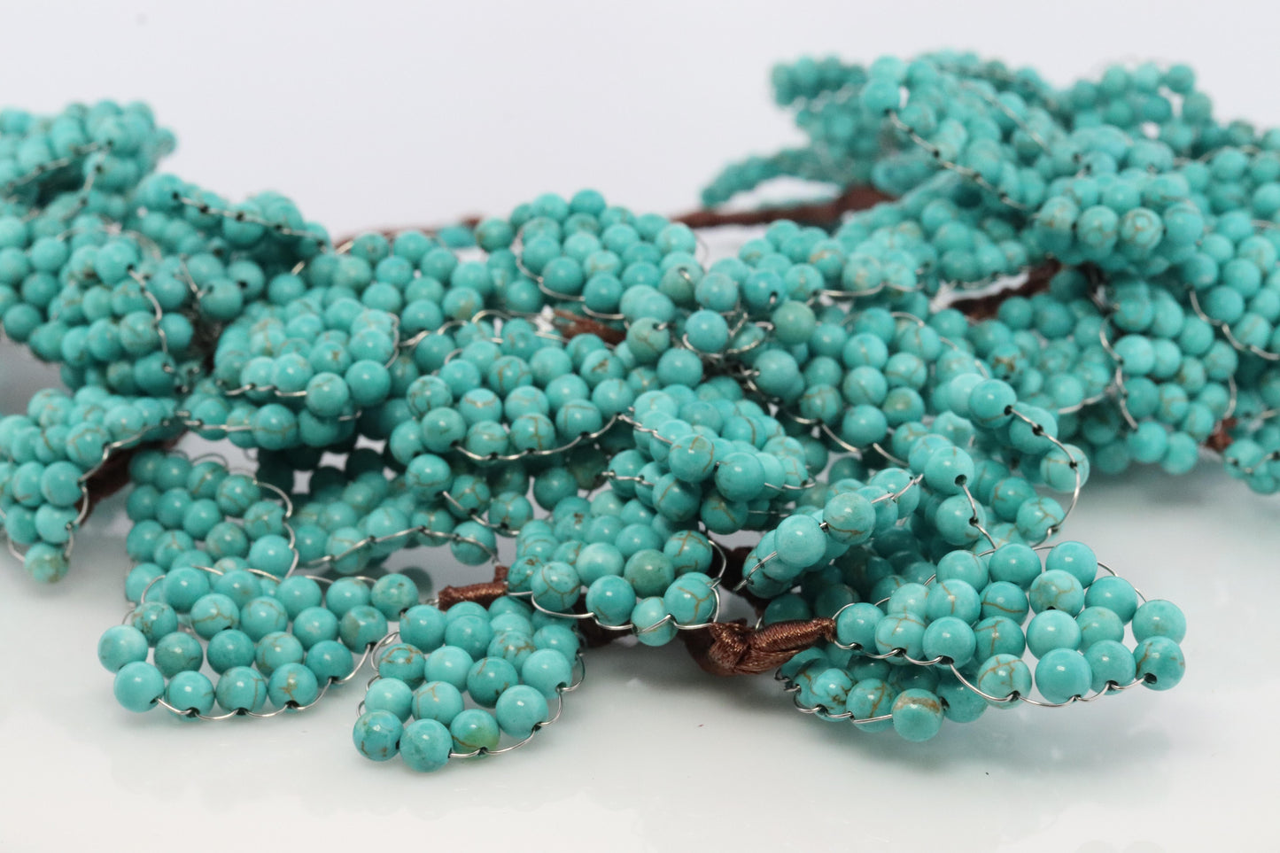 Turquoise Necklace. Collar Choker Vine Necklace.