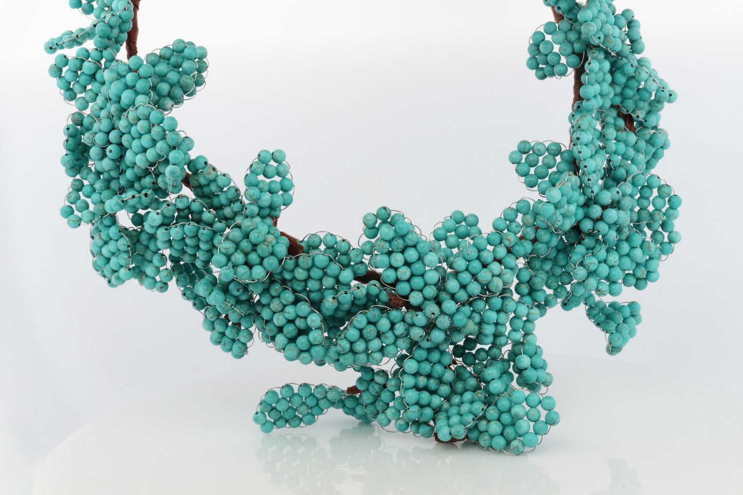 Turquoise Necklace. Collar Choker Vine Necklace.