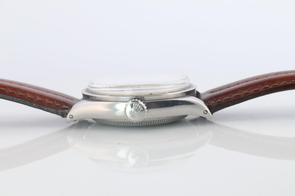 Genuine Rolex 6303 Watch. Rolex Oyster Perpetual Bubbleback Engine Turned Bezel
