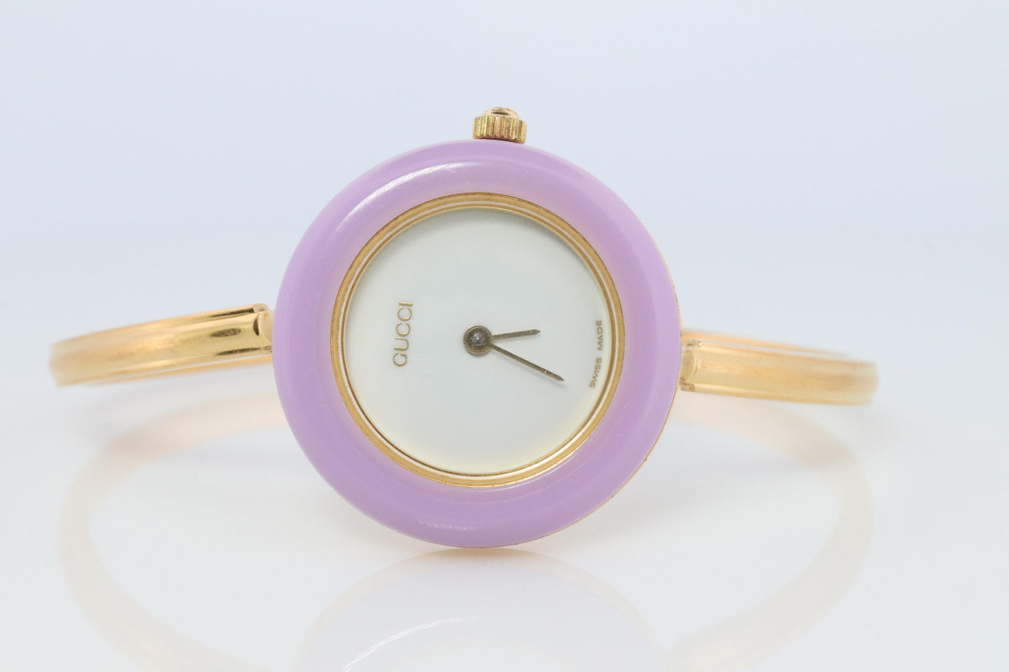 Vintage GUCCI Quartz 11/12.2 Watch. Gucci Ladies Bangle Interchange Bezel watch