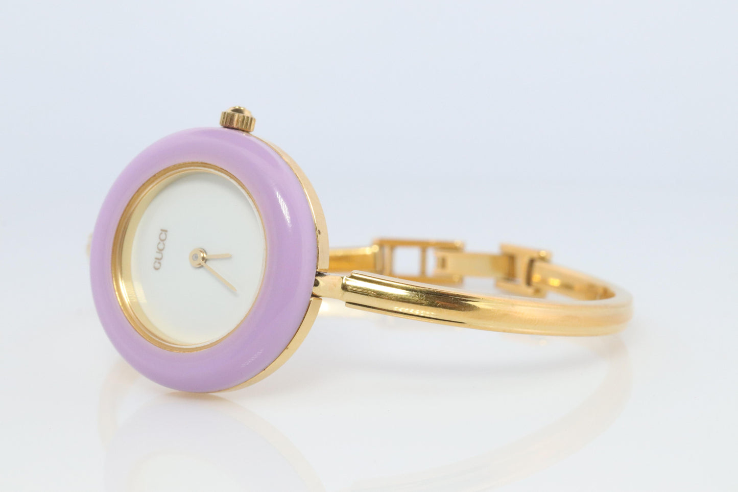 Vintage GUCCI Quartz 11/12.2 Watch. Gucci Ladies Bangle Interchange Bezel watch