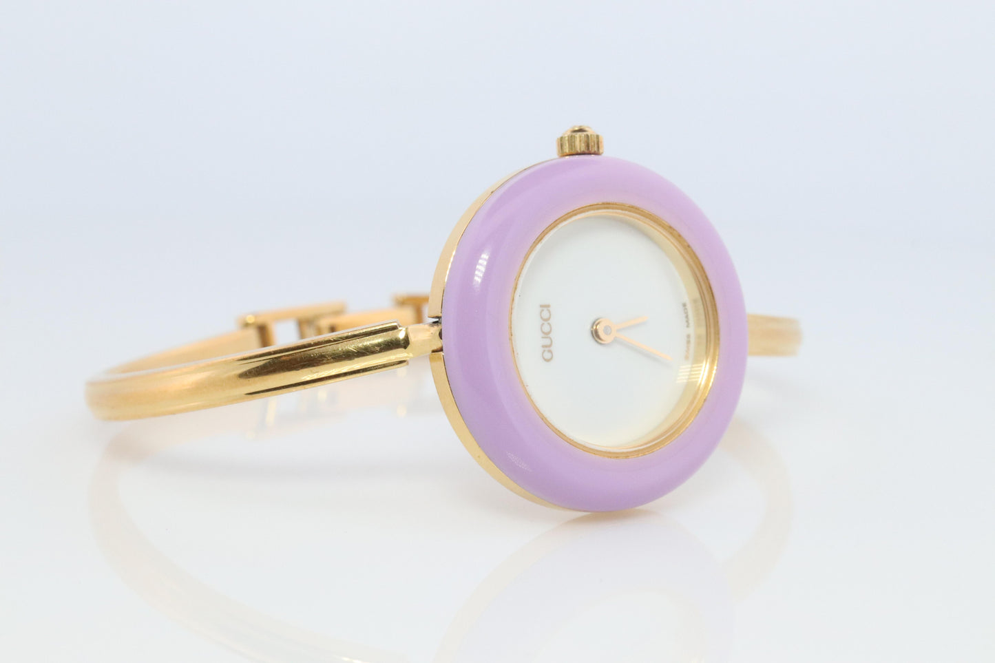 Vintage GUCCI Quartz 11/12.2 Watch. Gucci Ladies Bangle Interchange Bezel watch