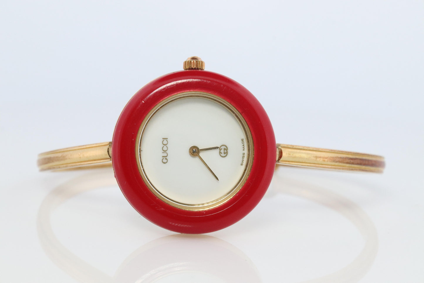 Vintage GUCCI Quartz 11/12 Watch. Gucci Ladies Bangle Interchange Bezel watch
