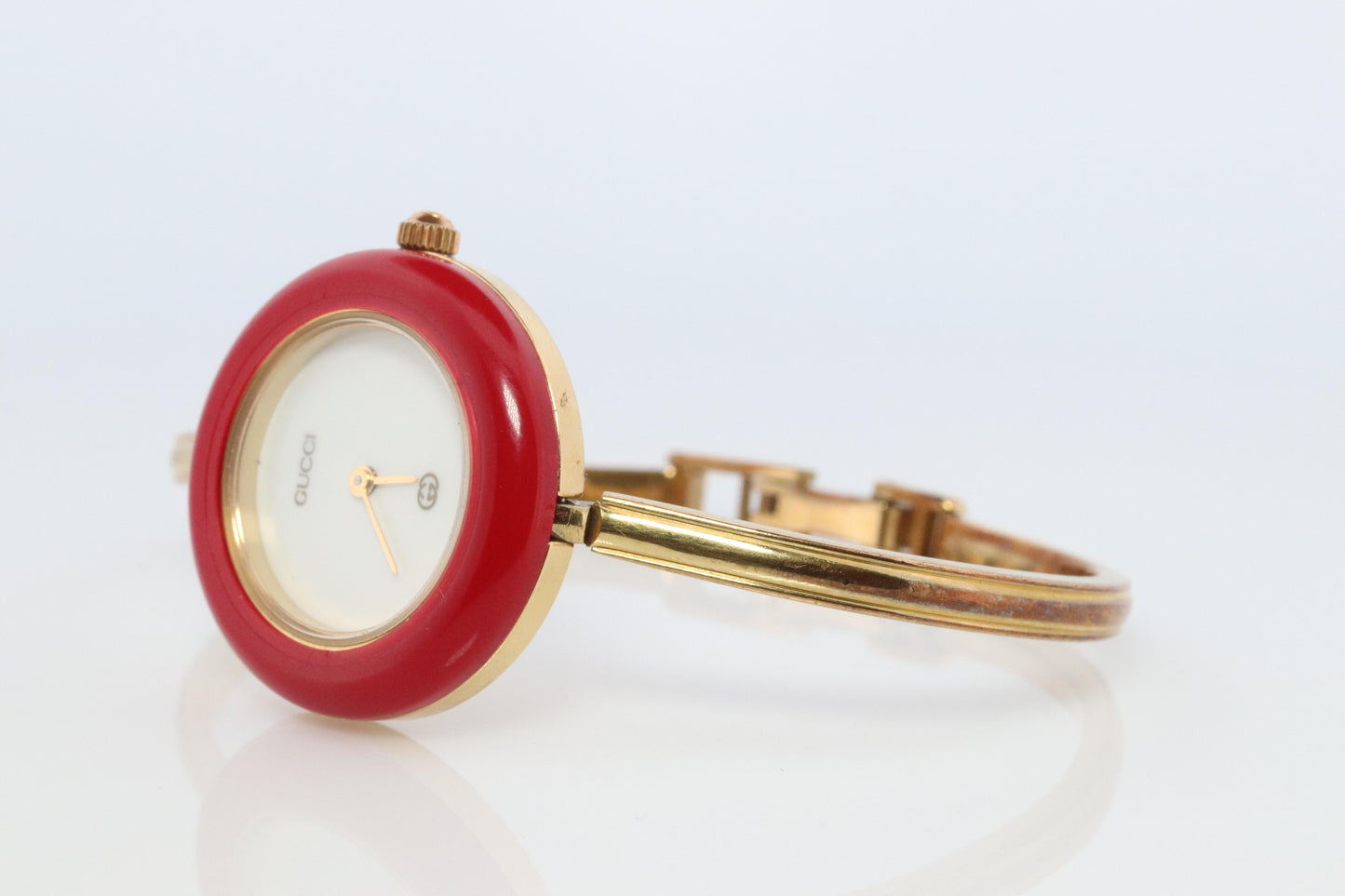 Vintage GUCCI Quartz 11/12 Watch. Gucci Ladies Bangle Interchange Bezel watch