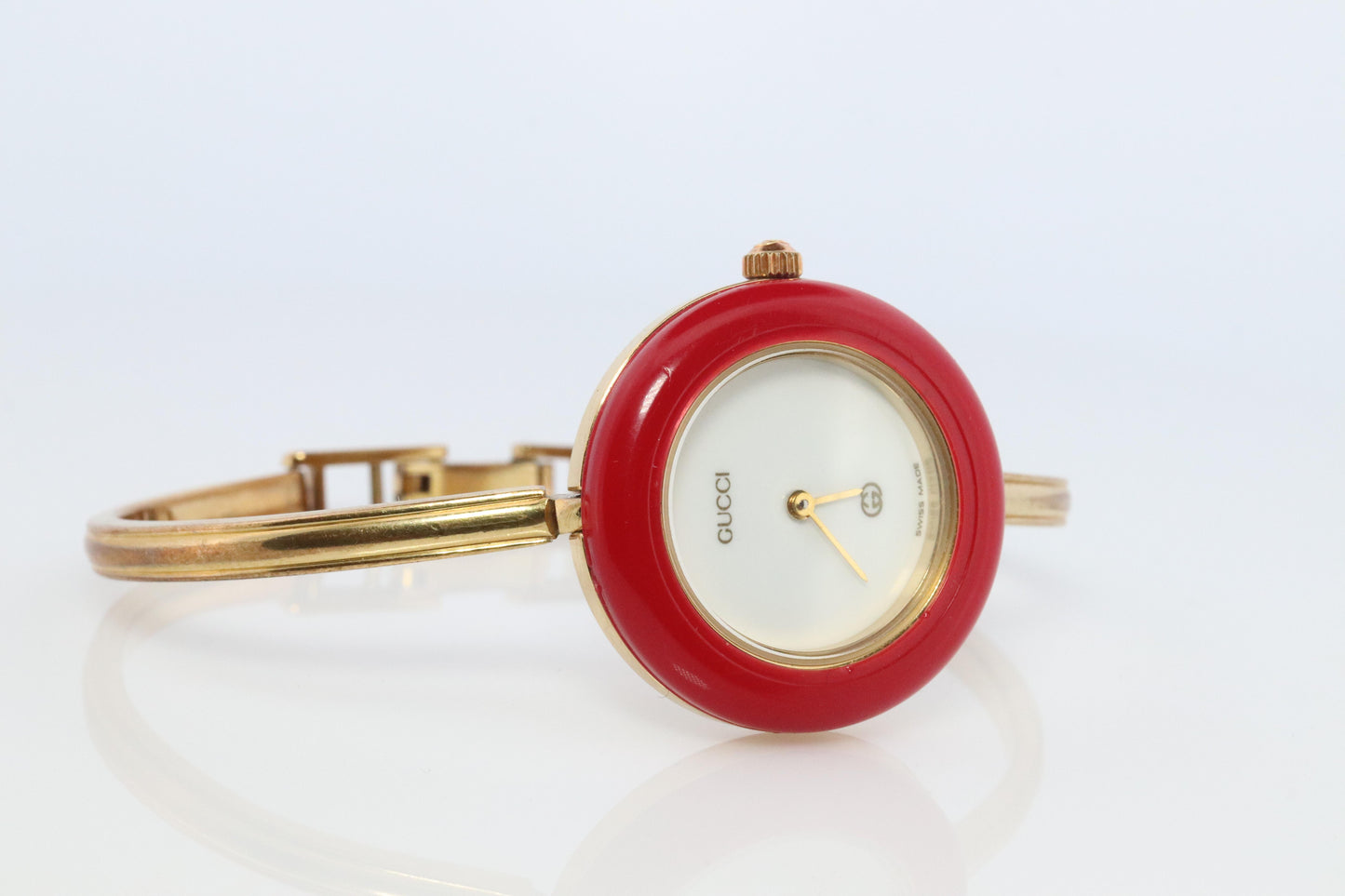 Vintage GUCCI Quartz 11/12 Watch. Gucci Ladies Bangle Interchange Bezel watch