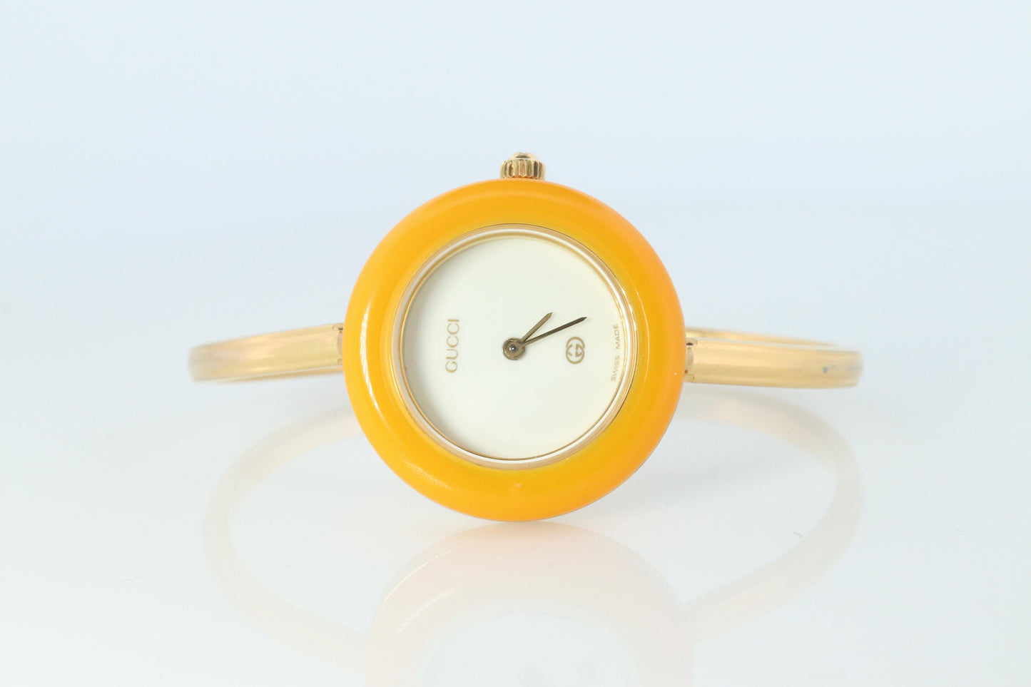 Vintage GUCCI Quartz 11/12.2 Watch. Gucci Ladies Bangle Interchange Bezel watch