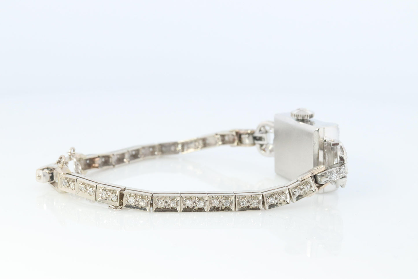 Hamilton 2.4CTW Diamond Watch. Vintage Ladies Hamilton Platinum and 14k WG.