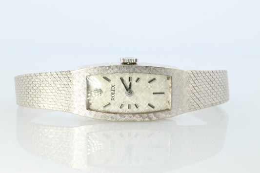 Genuine Rolex Watch. 14k WG Ladies Rolex Mechanical Windup Watch.